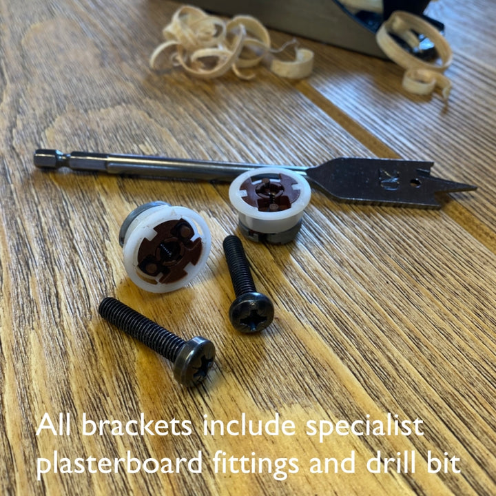 Thick Solid Pine Shelf | Steel Lipped Brackets