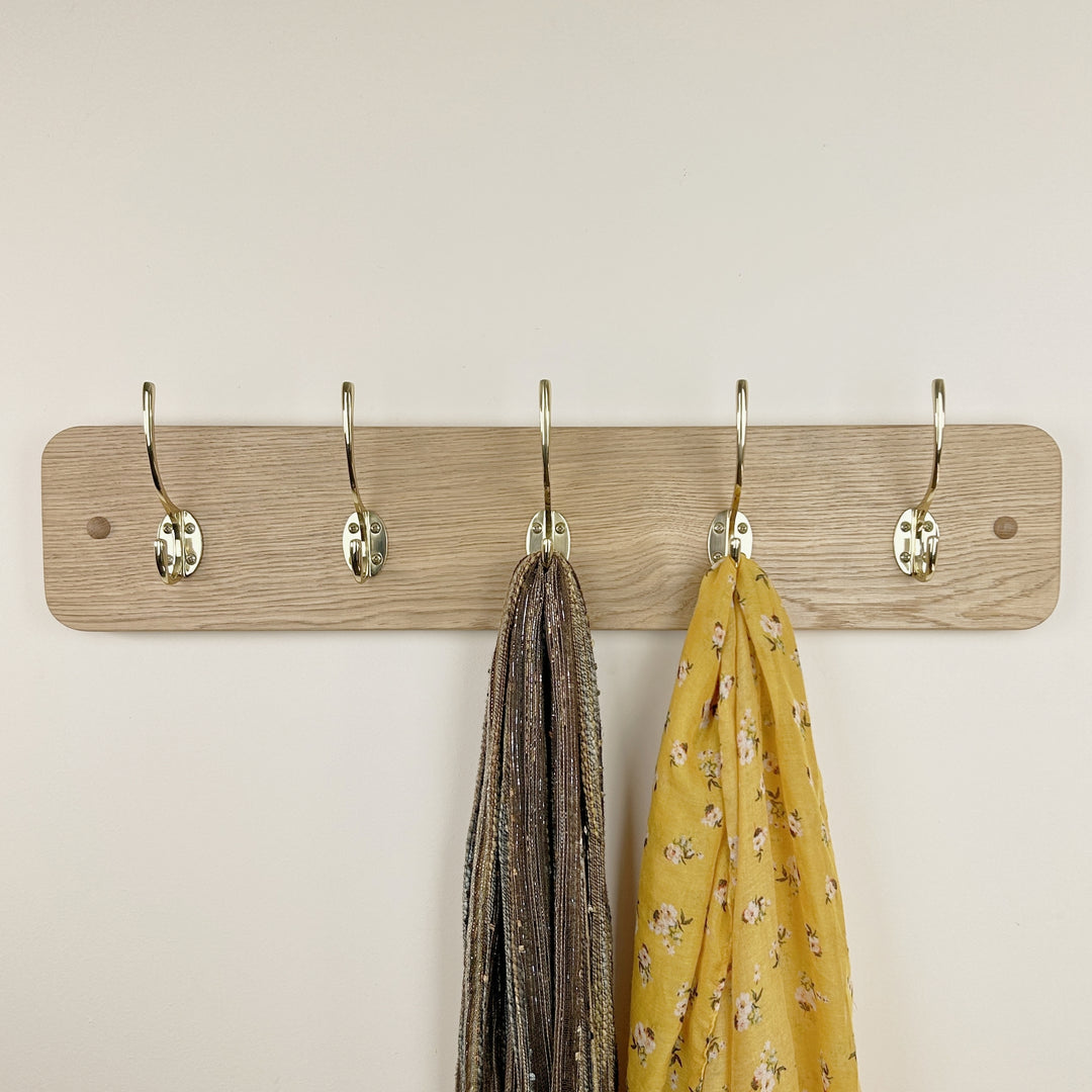 Oak coat racks | curved edge